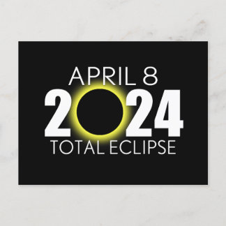 Postal Eclipse solar total - 8 de abril de 2024 - Diseño