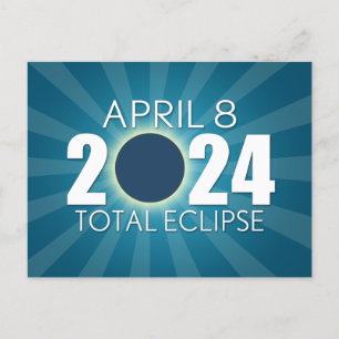Postal Eclipse solar total - 8 de abril de 2024 - Diseño