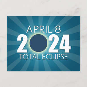 Postal Eclipse solar total - 8 de abril de 2024 - Diseño 