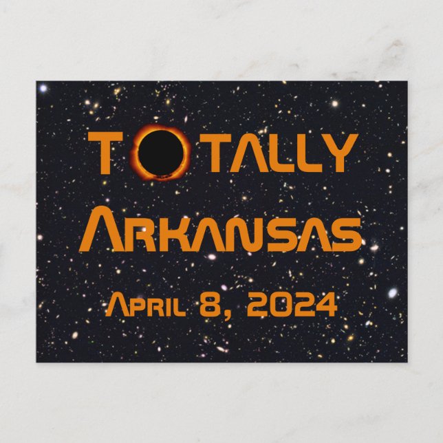 Postal Eclipse solar total de Arkansas 2024 (Anverso)