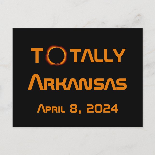 Postal Eclipse solar total de Arkansas 2024 (Anverso)