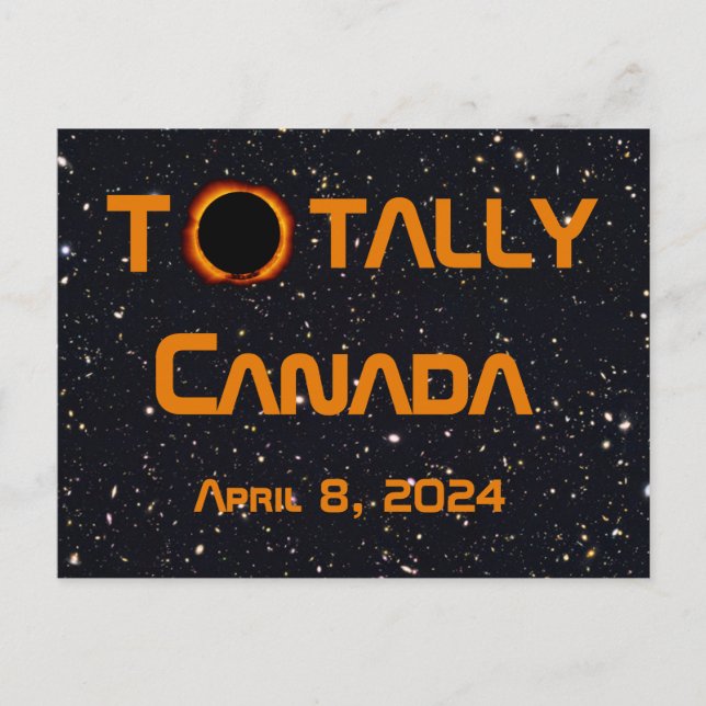 Postal Eclipse solar total de Canadá 2024 (Anverso)