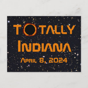 Postal Eclipse solar total de Indiana 2024