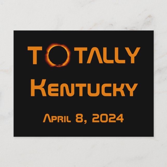 Postal Eclipse solar total de Kentucky 2024 (Anverso)