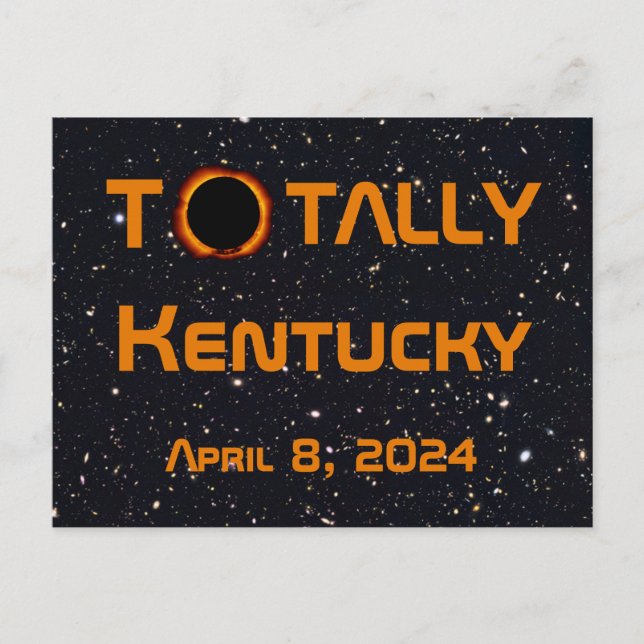 Postal Eclipse solar total de Kentucky 2024 (Anverso)