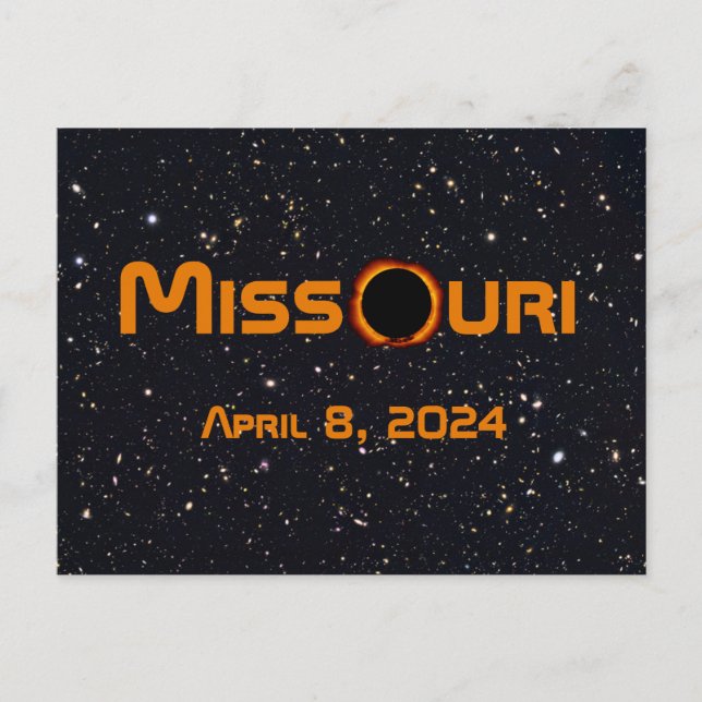 Postal Eclipse solar total de Missouri 2024 (Anverso)
