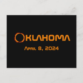 Postal Eclipse solar total de Oklahoma 2024
