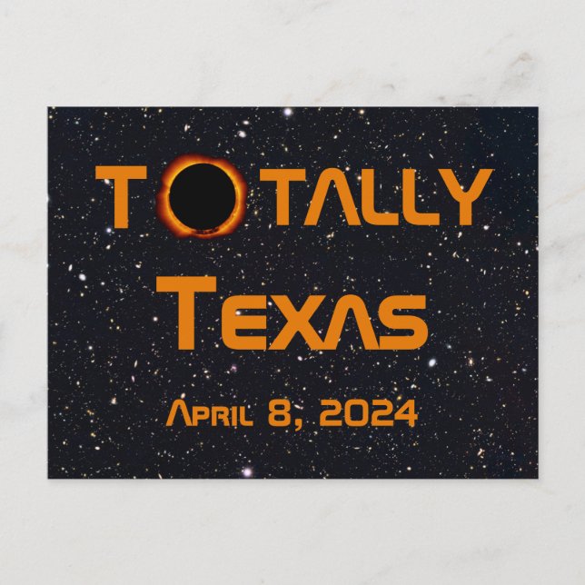 Postal Eclipse solar total de Texas 2024 (Anverso)