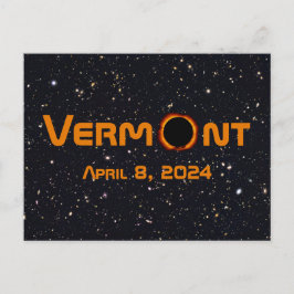 Postal Eclipse solar total de Vermont 2024