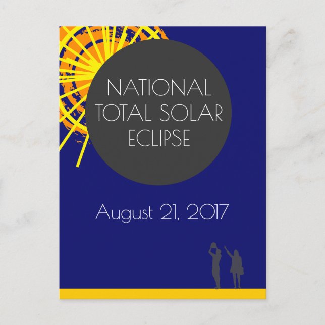 Postal Eclipse solar total nacional (Anverso)