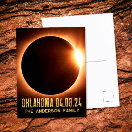 Postal Eclipse solar total Oklahoma 2024 Personalizado