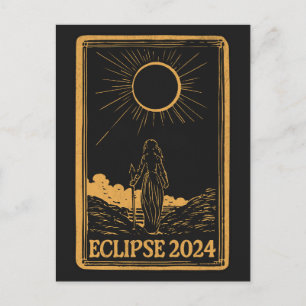 Postal Eclipse solar total USA 8 de abril de 2024 Celesti