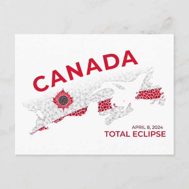 Postal Eclipse total de Canadá (Anverso)