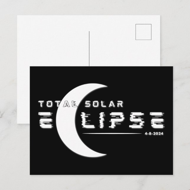 POSTAL ECLIPSE TOTAL DE SOL 2024  (Anverso / Reverso)