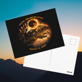 Postal Eclipse Total de Sol Agosto 2026 Camino de Totalid