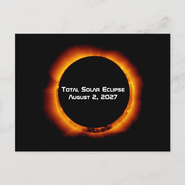 Postal Eclipse Total de Sol del Siglo 2027 (Anverso)