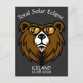 Postal Eclipse Total de Sol Islandia Personalizado