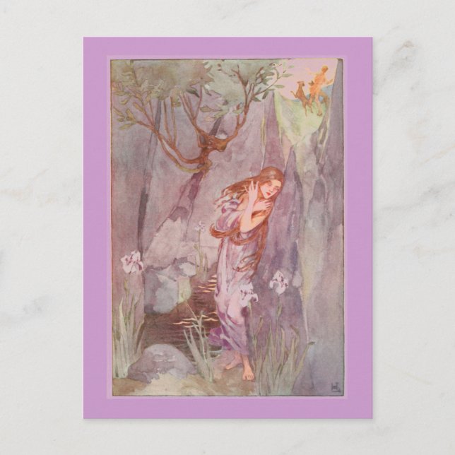 Postal Eco y narciso de Stratton (Anverso)