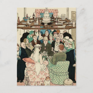 Postal “Economía del espacio” de W Heath Robinson