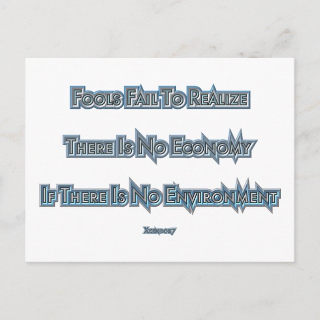 Postal Economía vs Medio Ambiente (Anverso)