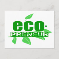 Ecopreneur Con Hojas, Rama Y Guión De Punto