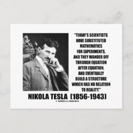 Postal Ecuación de los científicos de Nikola Tesla sin ci