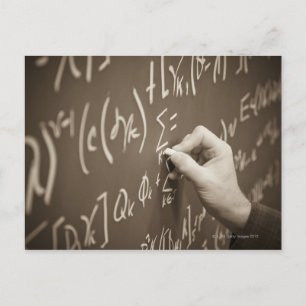 Postal Ecuaciones de la matemáticas de la impresión del