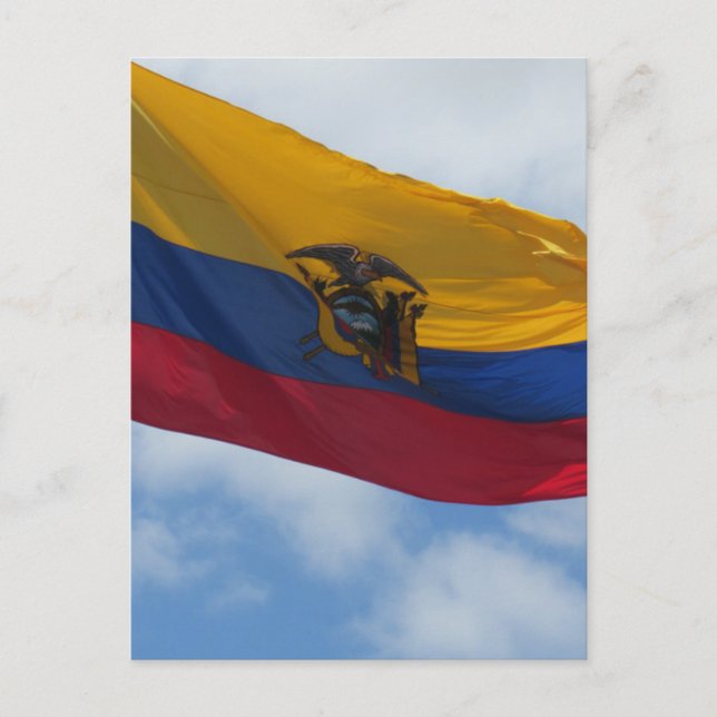 Postal ecuador de bandera (Anverso)