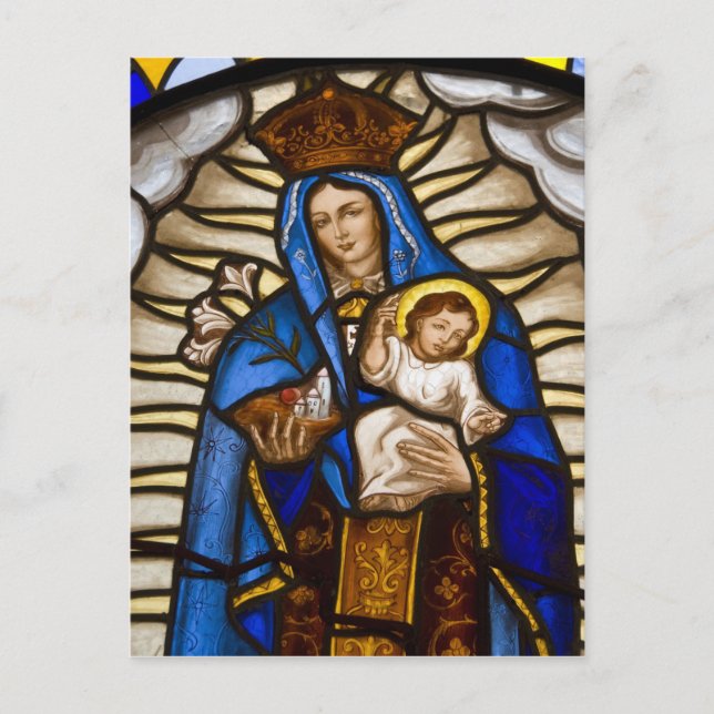 Postal Ecuador, Quito. Estatua de la Virgen Aquila (Anverso)