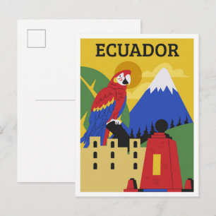Postal Ecuador un Viaje Colorido