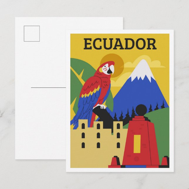 Postal Ecuador un Viaje Colorido (Anverso / Reverso)