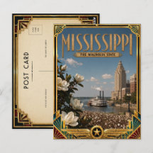 Edad de Oro Art Déco Vintage de Mississippi