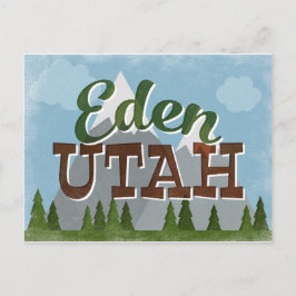 Postal Eden Utah Fun Retro Snowy Mountains