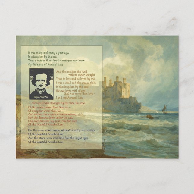 Postal Edgar Allan Poe (Anverso)