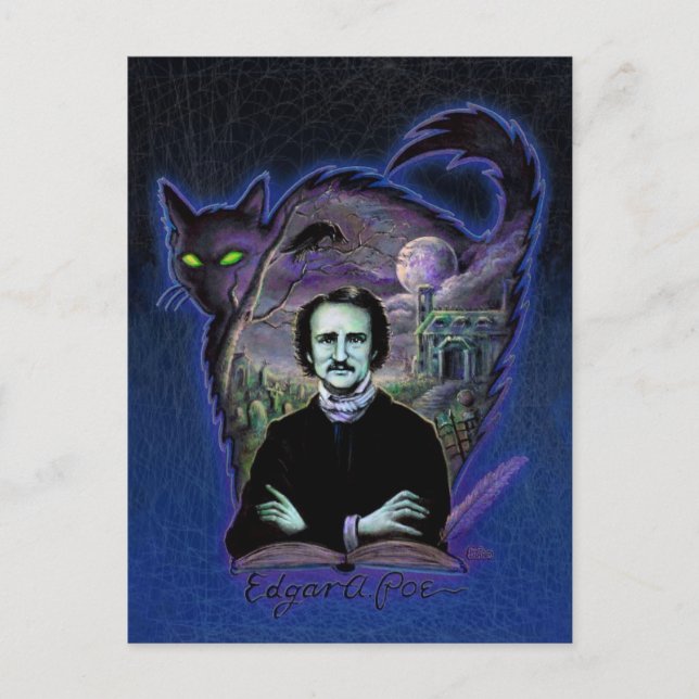 Postal Edgar Allan Poe Gothic (Anverso)