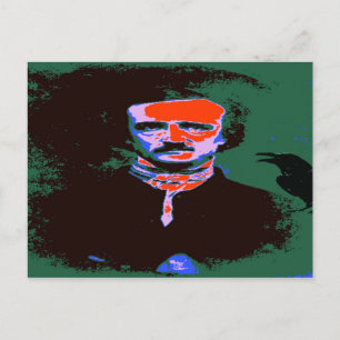 Postal Edgar Allan Poe Pop Art