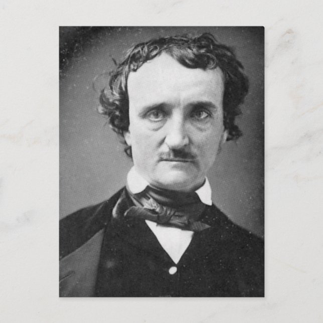 Postal Edgar Allan Poe ~ Retrato 1849 (Anverso)