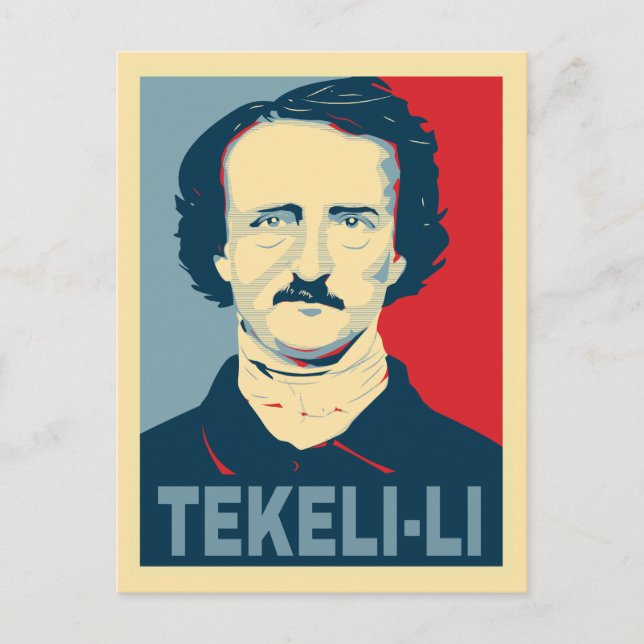 Postal Edgar Allan Poe TEKELI-LI Hope Style (Anverso)
