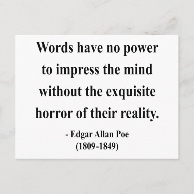 Postal Edgar Allen Poe Cita 4a (Anverso)