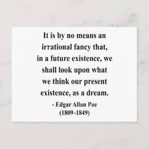 Postal Edgar Allen Poe Cita 7a