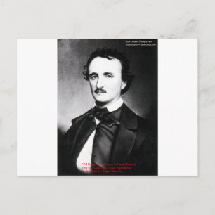 Postal Edgar Allen Poe "Religión es" Wisdom Cita Regalos
