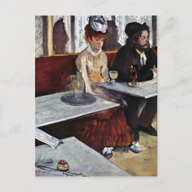 Postal Edgar Degas - Absinthe (Anverso)