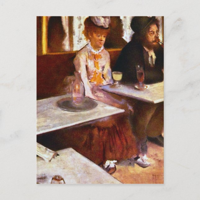 Postal Edgar Degas - Absinthe Drinkers (Anverso)