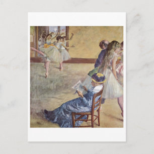 Postal Edgar Degas - Aceite Madame Cardinal de clase de d