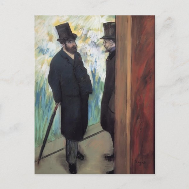 Postal Edgar Degas: Amigos en el teatro (Anverso)