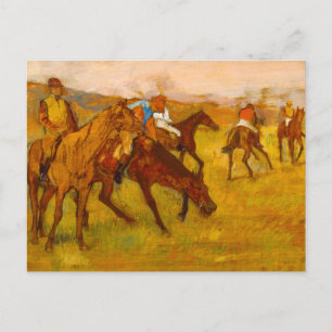 Postal Edgar Degas antes de la carrera