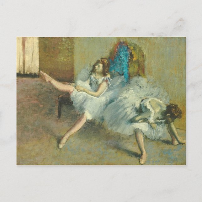 Postal Edgar Degas | Antes del ballet, 1890-1892 (Anverso)
