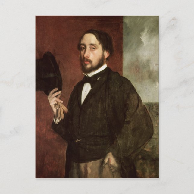 Postal Edgar Degas | Autorretrato, c.1862 (Anverso)