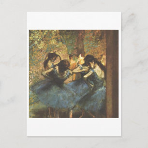 Postal Edgar Degas - Bailarina de ballet azul Ballerina T