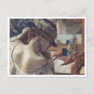 Postal Edgar Degas - Bailarina de papel Pastel en Mirror 